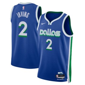 Män Dallas Mavericks Tröja Kyrie Irving 2 Nike 2022-23 City Edition Blå Swingman